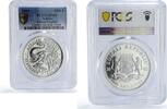 Somalia 1000 shillings Somalia 1000 shillings African Wildlife Elephant MS69 PCGS silver coin 2005 -
