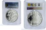 India 100 rupees India 100 rupees UNICEF Save the Children Child Year PR66 PCGS silver coin 1981 -