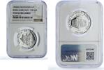 Nicaragua 1 cordoba Nicaragua 1 cordoba Ruben Dario Theater Dances Art PF69 NGC silver coin 1994 -