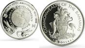 Bahamas 10 dollars Bahamas 10 dollars Caribbean Development Bank History proof silver coin 1995 -