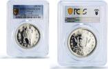 China 100 patacas China Macau 100 patacas Goat Year Lunar Calendar PR69 PCGS silver coin 1991 -