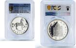 China 100 patacas China Macau 100 patacas Horse Year Lunar Calendar PR68 PCGS silver coin 2002 -