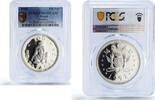 China 100 patacas China Macau 100 patacas Monkey Year Lunar Calendar PR69 PCGS silver coin 1992 -