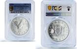 China 100 patacas China Macau 100 patacas Rooster Year Lunar Calendar PR66 PCGS silver coin 1981 -