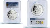 Saharawi Republic 500 pesetas Saharawi 500 pesetas Weightlifter Sydney Olympics PR69 PCGS silver coin 1997 -
