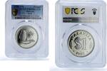 Malaysia 1 ringgit Malaysia 1 ringgit Republic Coinage Parliament House PR69 PCGS CuNi coin 1980 -