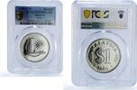 Malaysia 1 ringgit Malaysia 1 ringgit Republic Coinage Parliament House PR70 PCGS CuNi coin 1980 -