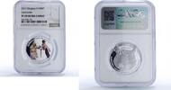 Uruguay 1000 pesos Uruguay 1000 pesos Candombe UNESCO Dances Culture PF70 NGC silver coin 2017 -