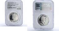 Philippines 25 piso Philippines 25 piso Reagan Aquino Visit Politics PF69 NGC silver coin 1986 -