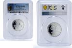 4500 francs 2005 Chad Chad 4500 CFA Croissance Lamb IDAC 3 Africa Elephant MS68 PCGS silver coin 2005 unz