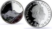 United Kingdom 5 pounds Great Britain 5 pounds White Cliffs of Dover Nature Landscapes Color proof silver coin 2016 -