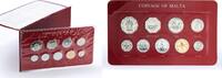 50 cents 1982 Malta Malta 50 25 10 5 2 1 cents Set Decimal Coinage CuNi Bronze Aluminum coins 1982 BU