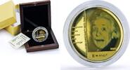 Northern Mariana Islands 5 dollars Mariana Islands 5 dollars Albert Einstein Hologram Science proof silver coin 2004 -