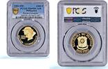 Philippines 1500 piso Philippines 1500 piso Bataan Corregidor Battle KM-237 PR 69 PCGS gold coin 1982 -
