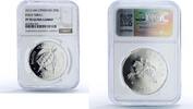 50 litu 2012 Lithuania Lithuania 50 litu Pond Turtle Nature Wildlife Fauna PF 70 NGC silver coin 2012 PP