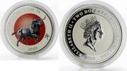 Pitcairn Islands 2 dollars Pitcairn Island 2 dollars Year of the Ox Lunar Calendar proof silver coin 2009 -