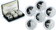 Turkmenistan 500 manat Turkmenistan set of 6 coins Red Book Endangered Wildlife Fauna silver coins 1996 -