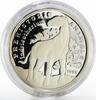 Cambodia 20 riels Cambodia 20 riels Prehistoric Animals series Indricotherium silver coin 1993 -