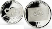 Cambodia 20 riels Cambodia 20 riels Prehistoric Animals series Nothosaurus proof silver coin 1994 -