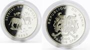 Benin 1000 francs Benin 1000 francs Endangered Wildlife Zebra Animals Fauna proof silver coin 2001 -