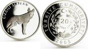 Turkey 20 lira Turkey 20 lira Animal series Striped Hyena proof silver coin 2005 -