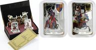 Benin 1000 francs Benin set of 2 coins English and German Knights Horse colored silver coin 2014 -