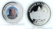 Cambodia 3000 riels Cambodia 3000 riels Lunar Year Series Year Pig silver coin 2007 -