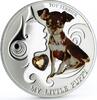 Fiji 2 dollars Fiji 2 dollars My Little Puppy Toy Terrier Dog colored silver coin 2013 -