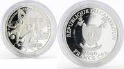 Cameroon 1000 francs Cameroon 1000 francs World Cup Football Ekaterinburg proof silver coin 2018 -