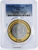 Mexico 100 pesos Mexico 100 pesos Numismatic Heritage Carlos Juana PL69 PCGS bimetal coin 2013 -