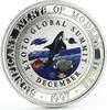 Somalia 250 shillings Somali 250 shillings Kyoto Global Summit Marine Life colored silver coin 1997 -