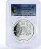 Turkmenistan 500 manat Turkmenistan 500 manat Endangered Wildlife Pallas Cat PR69 PCGS silver coin 1996 -