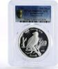 Turkmenistan 500 manat Turkmenistan 500 manat Wildlife Saker Falcon Bird PR69 PCGS silver coin 1999 -