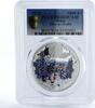Benin 1000 francs Benin 1000 francs Russian Winter PR68 PCGS colored proof silver coin 2020 -