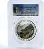 Liberia 5 dollars Liberia 5 dollars Flam Line Train Railroad PR69 PCGS silver coin 2011 -