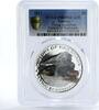 Liberia 5 dollars Liberia 5 dollars Flying Scotsman Train Railroad PR69 PCGS silver coin 2011 -