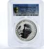 Liberia 5 dollars Liberia 5 dollars Sharp Stewart Train Railroad PR69 PCGS silver coin 2011 -