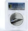 Liberia 5 dollars Liberia 5 dollars Shinkansen 500 Train Railroad PR69 PCGS silver coin 2011 -