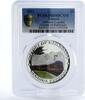 Liberia 5 dollars Liberia 5 dollars Bernina Express Train Railroad PR69 PCGS silver coin 2011 -