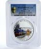Liberia 5 dollars Liberia 5 dollars Indian Pacific Train Railroad PR69 PCGS silver coin 2011 -
