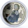 Ghana 100 sika Ghana 100 sika Queen Elizabeth Golden Jubilee colored proof CuNi coin 2002 -