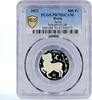 Benin 500 francs Benin 500 francs Zodiac Signs series Aries PR70 PCGS gilded silver coin 2022 -