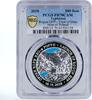 Tajikistan 100 somoni Tajikistan 100 somoni Launch Rogun HPP View of Dam Mint Poland PR70 PCGS 2018 -