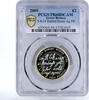 United Kingdom 2 pounds Britain 2 pounds 250th Anniversary Robert Burns PR68 PCGS piedfort bimetal 2009 -