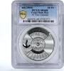 Democratic Republic of the Congo 10 francs Congo 10 francs 50 Year Rotating Calendar MS68 PCGS silver coin 2004 -