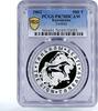 Kazakhstan 500 tenge Kazakhstan 500 tenge Petroglyphs Sign Tanbaly PR70 PCGS silver coin 2002 -