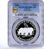 Somalia 250 shillings Somalia 250 shillings Endangered Wildlife Rhinoceros PR70 PCGS silver coin 2000 -