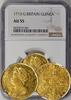 Great Britain - Anne 1713 GOLD Guinea NGC AU-55. Sharp detais. Luster!