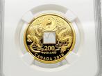 Canada 200$ 2016 TIGER and DRAGON Yin & Yang Gold Proof Coin NGC PF70