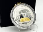 Kazakhstan 1000 Tenge 2024 Peace to your home SLEEPY CAT 1 oz Silver Gold Gilded Coin